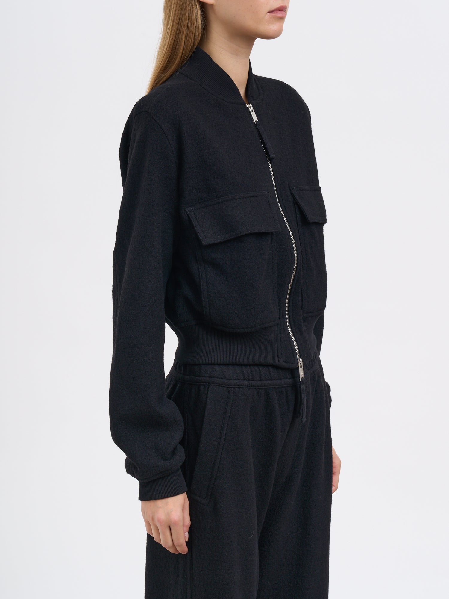 THOM KROM Women's Comfortable Wool Bomber Jacket