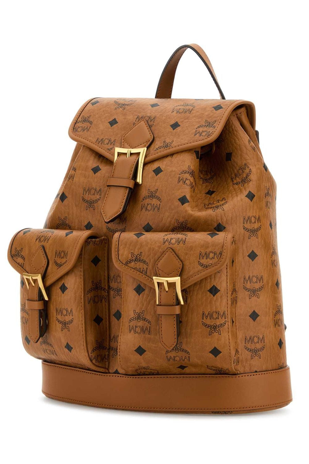 MCM Mini Printed Canvas Backpack