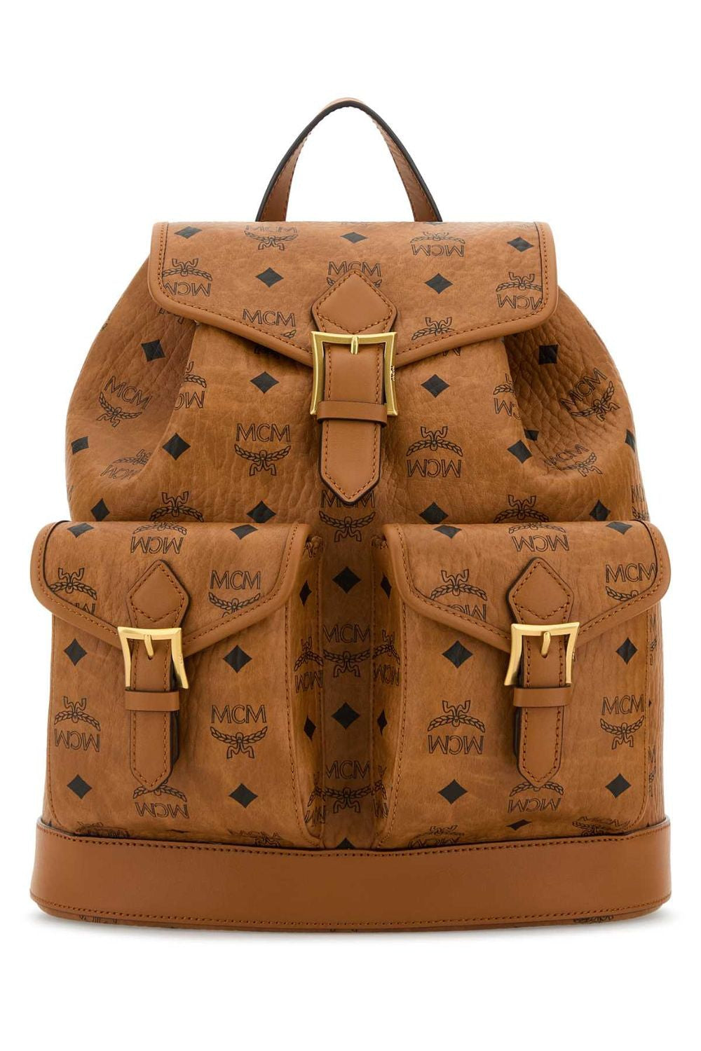 MCM Mini Printed Canvas Backpack