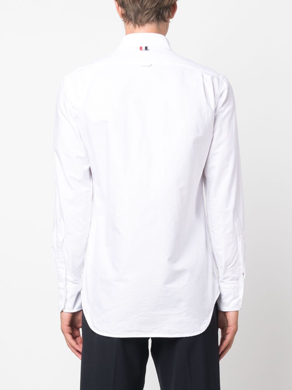 THOM BROWNE Classic Cotton Shirt with Grosgrain Loop Tab