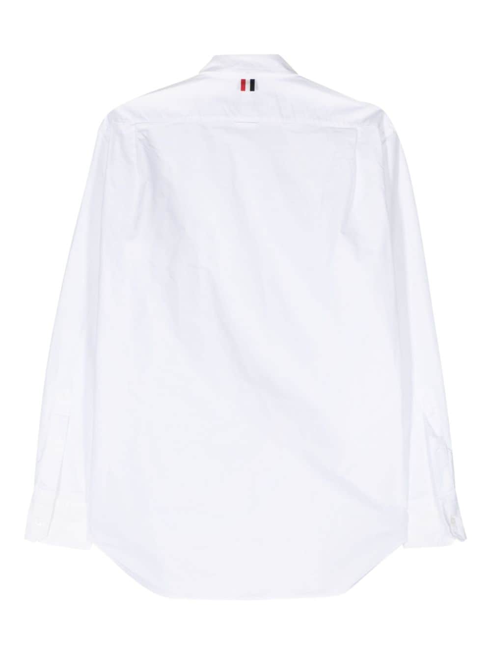 THOM BROWNE Classic Cotton Shirt with Grosgrain Loop Tab