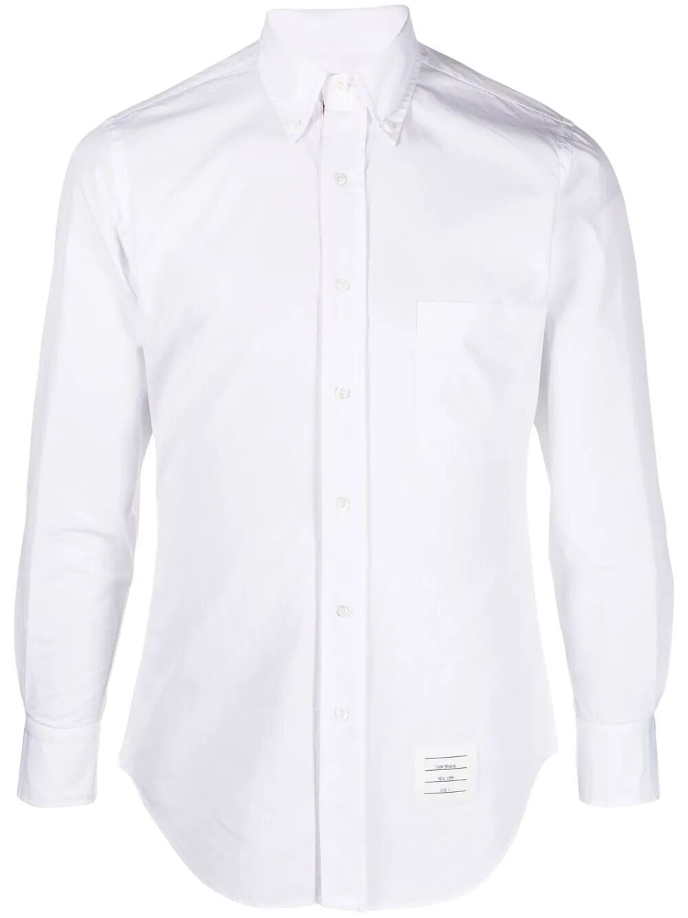 THOM BROWNE Classic Long Sleeve Button-Down Shirt with Contrast Placket