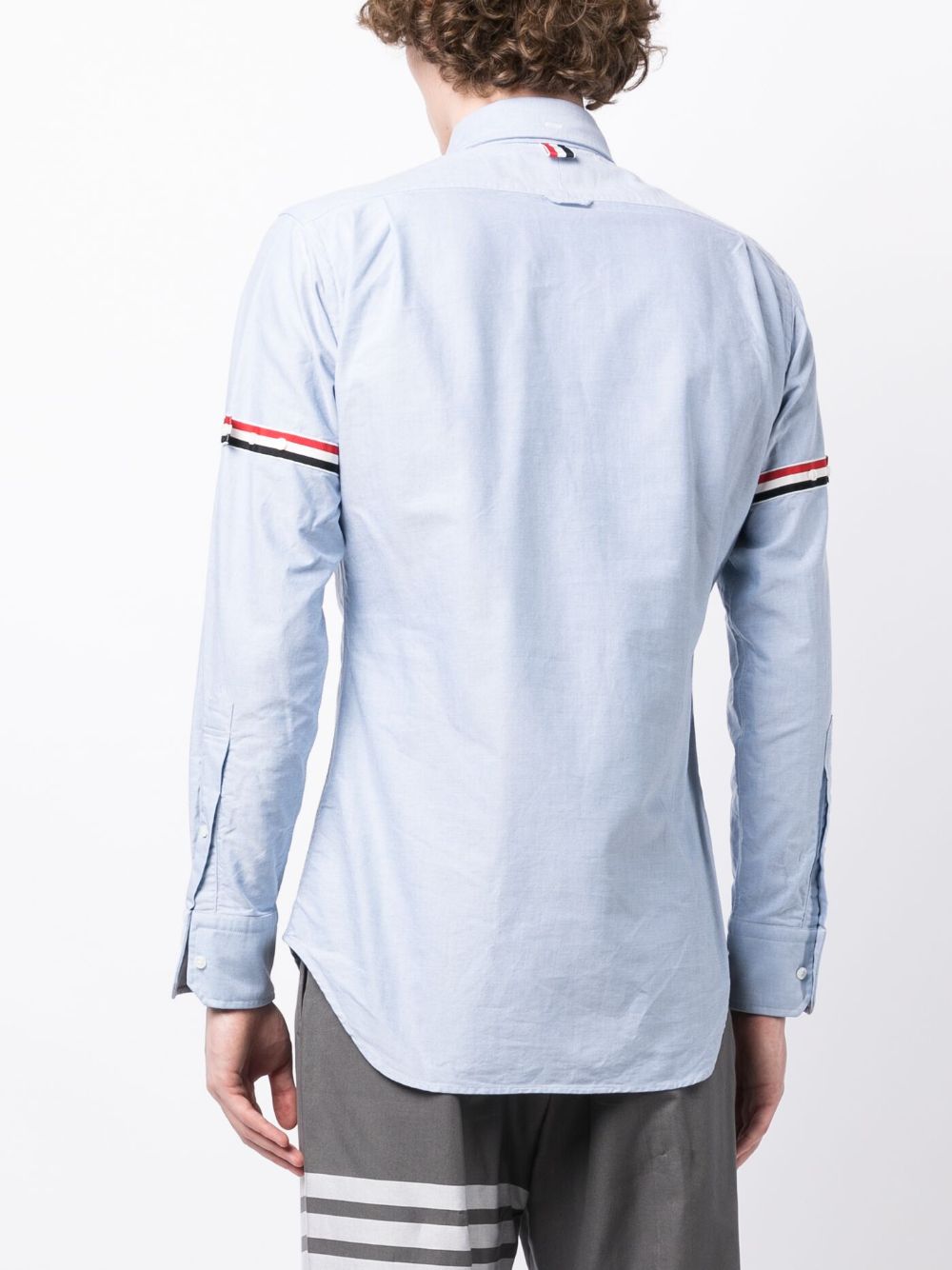 THOM BROWNE Classic Cotton Shirt with RWB Stripe