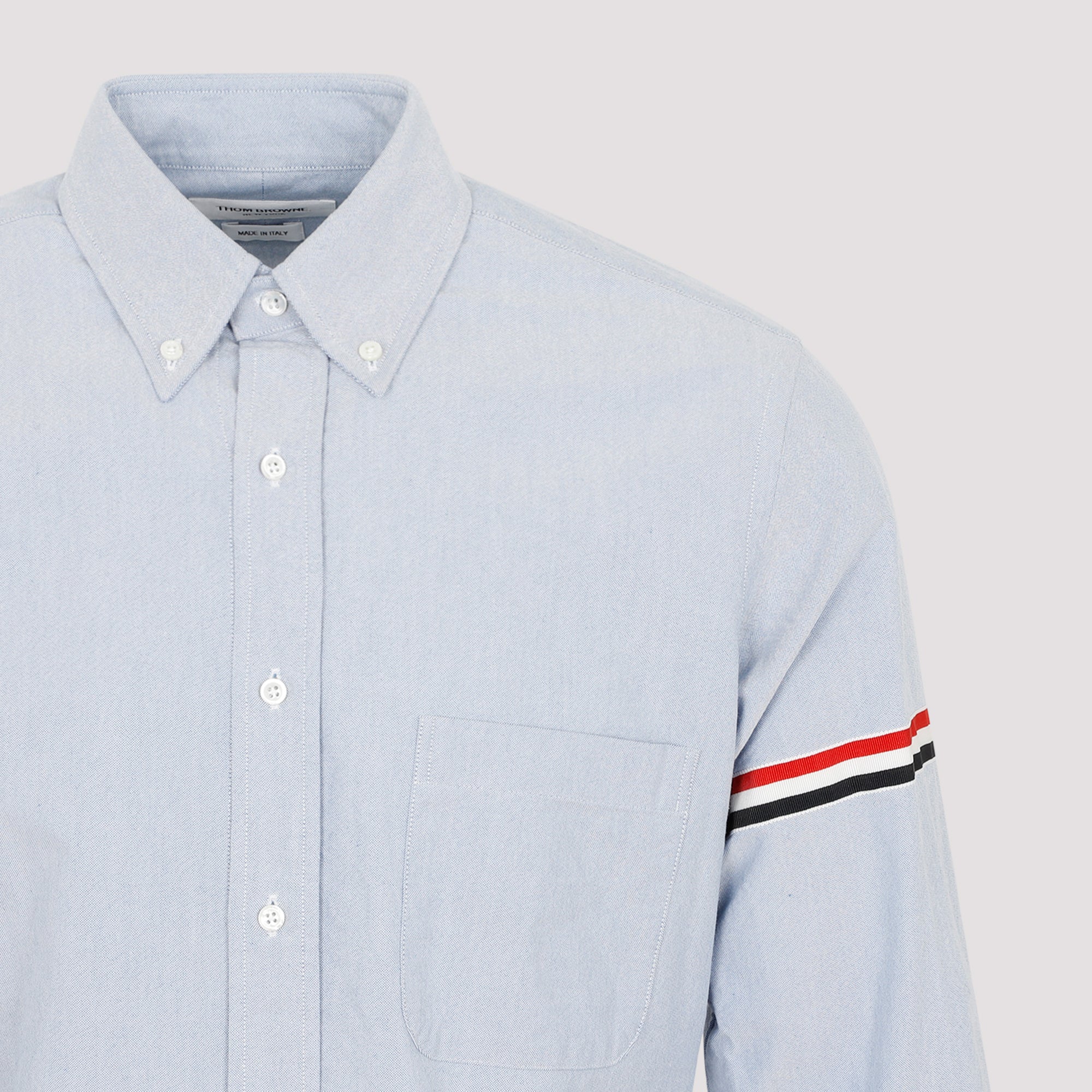 THOM BROWNE RWB Stripe Cotton Shirt - FW25