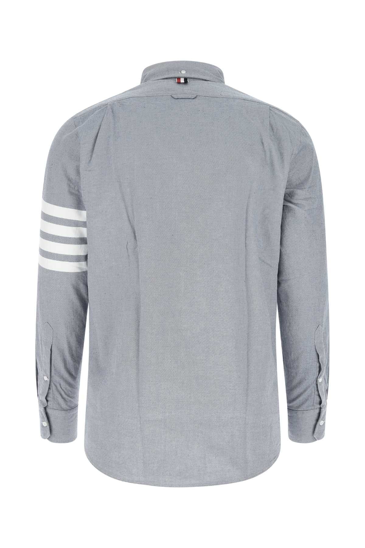 THOM BROWNE Light Blue Straight Fit Shirt for Men