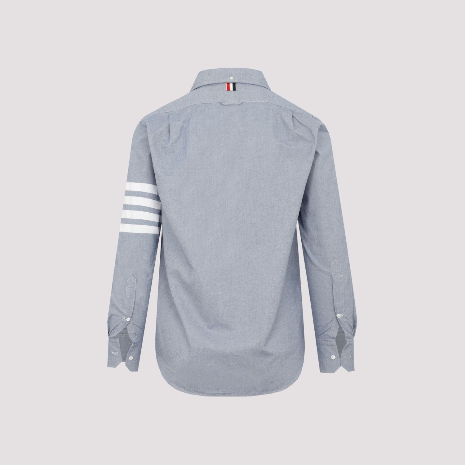 THOM BROWNE Light Blue Straight Fit Shirt for Men