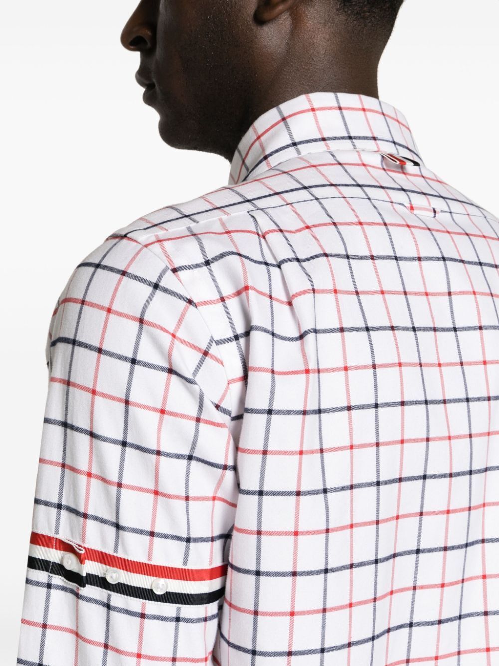 THOM BROWNE Straight Fit Shirt with RWB Armband - FW24