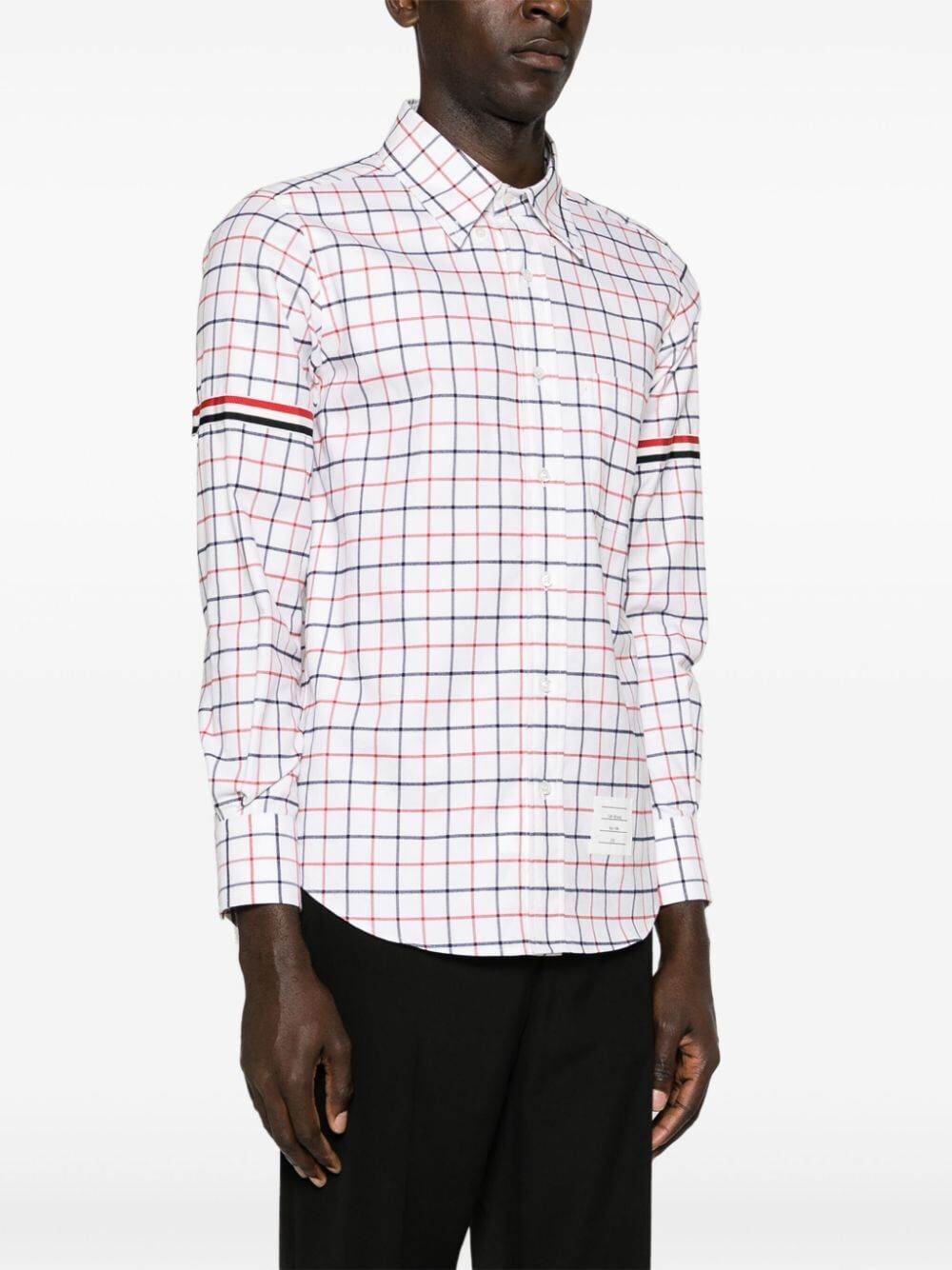 THOM BROWNE Straight Fit Shirt with RWB Armband - FW24