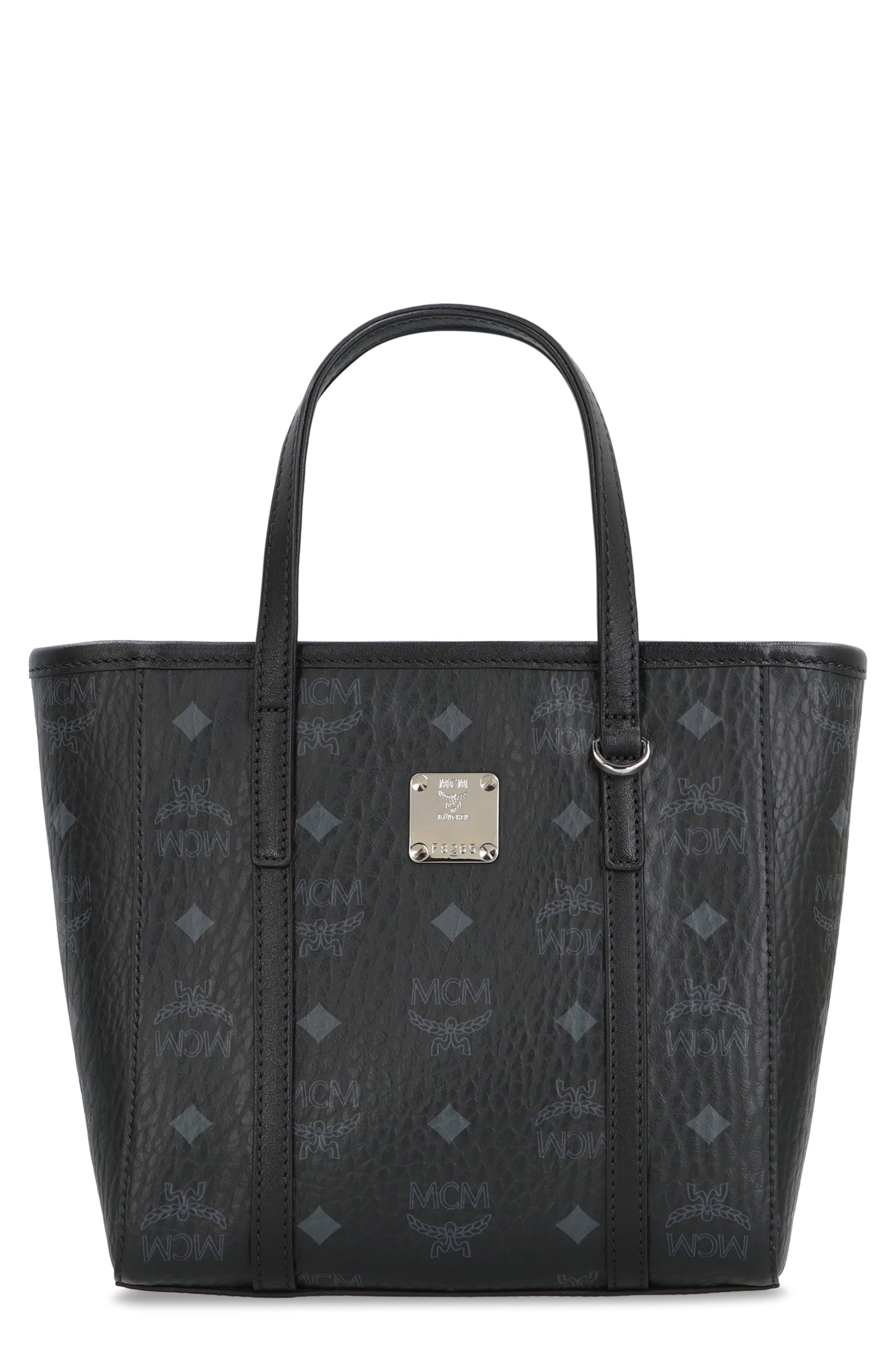 MCM Mini Tote Handbag with Leather Accents