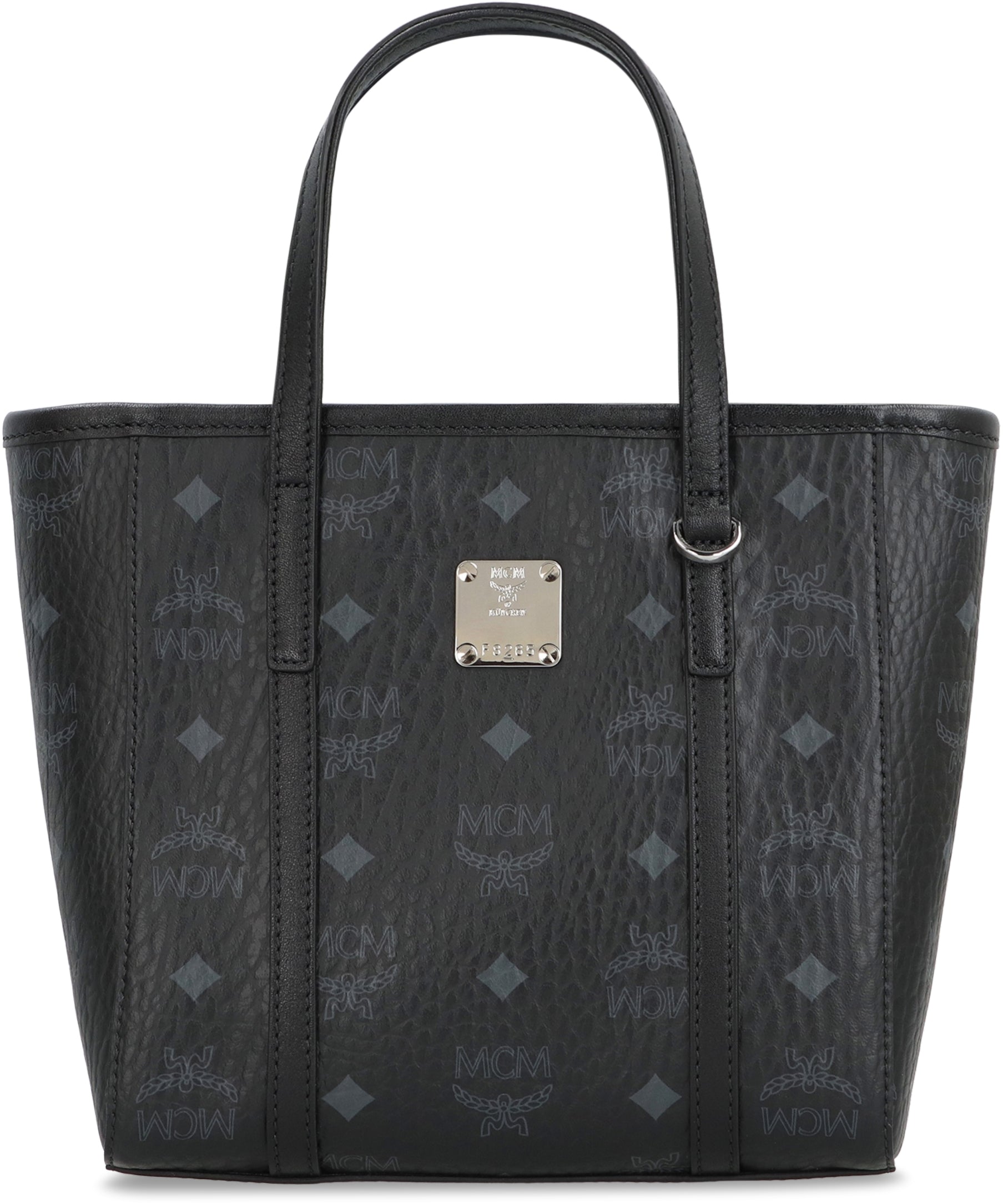 MCM Mini Tote Handbag with Leather Accents