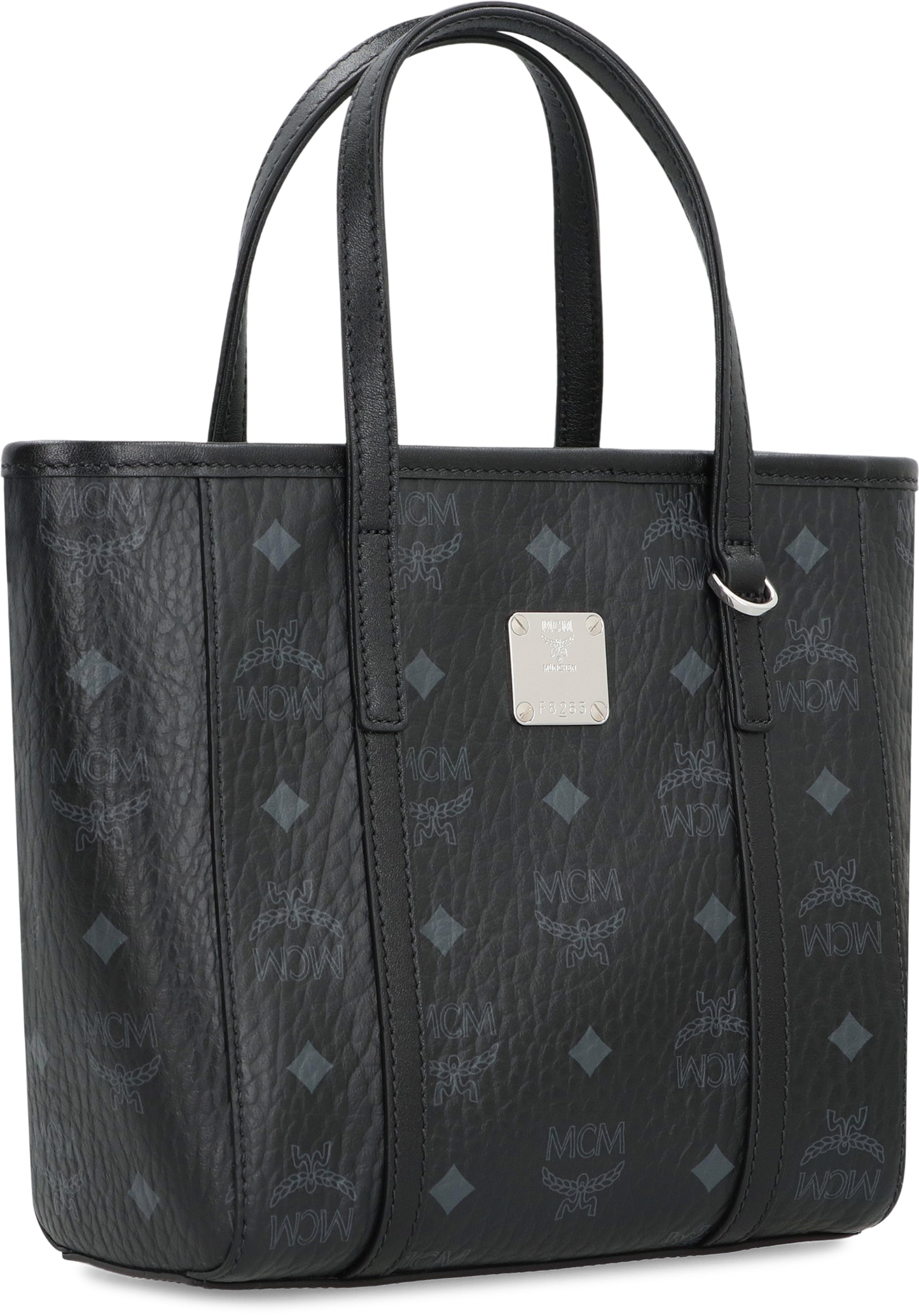 MCM Mini Tote Handbag with Leather Accents