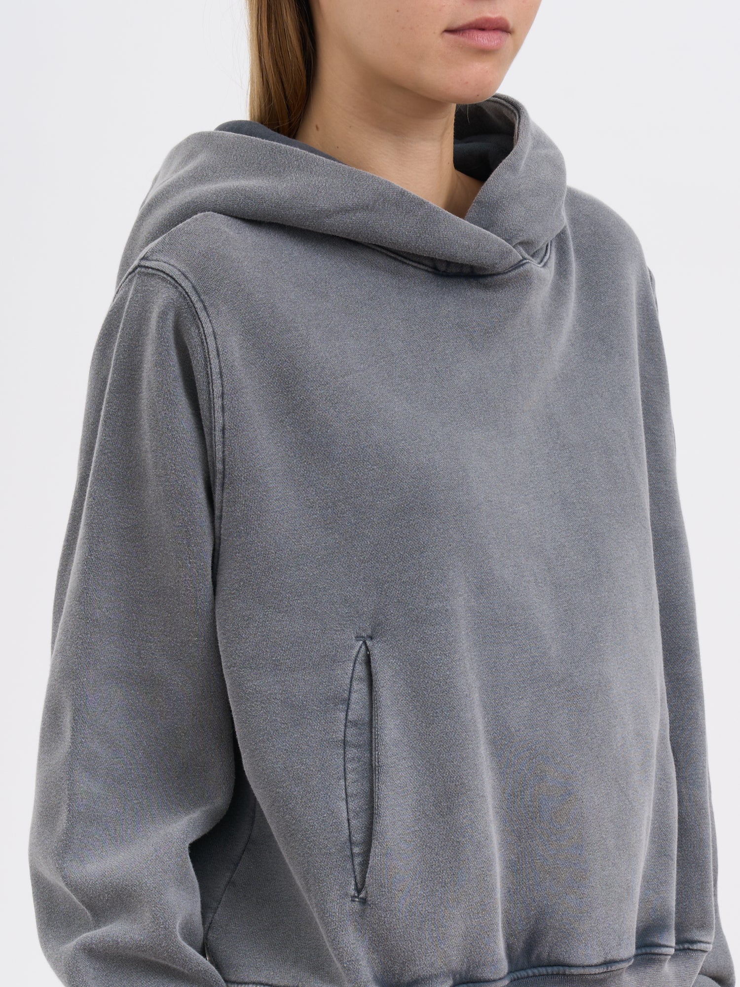 THOM KROM Garment-Dyed Cotton Hoodie for Women