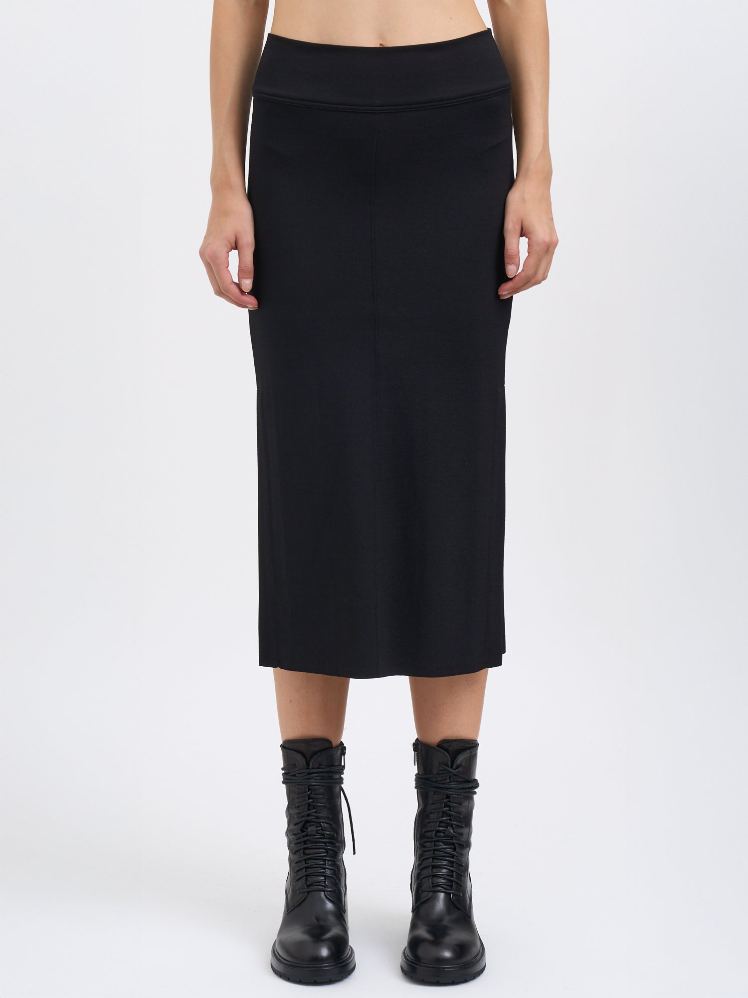 THOM KROM High-Waisted Midi Skirt with Long Side Slits