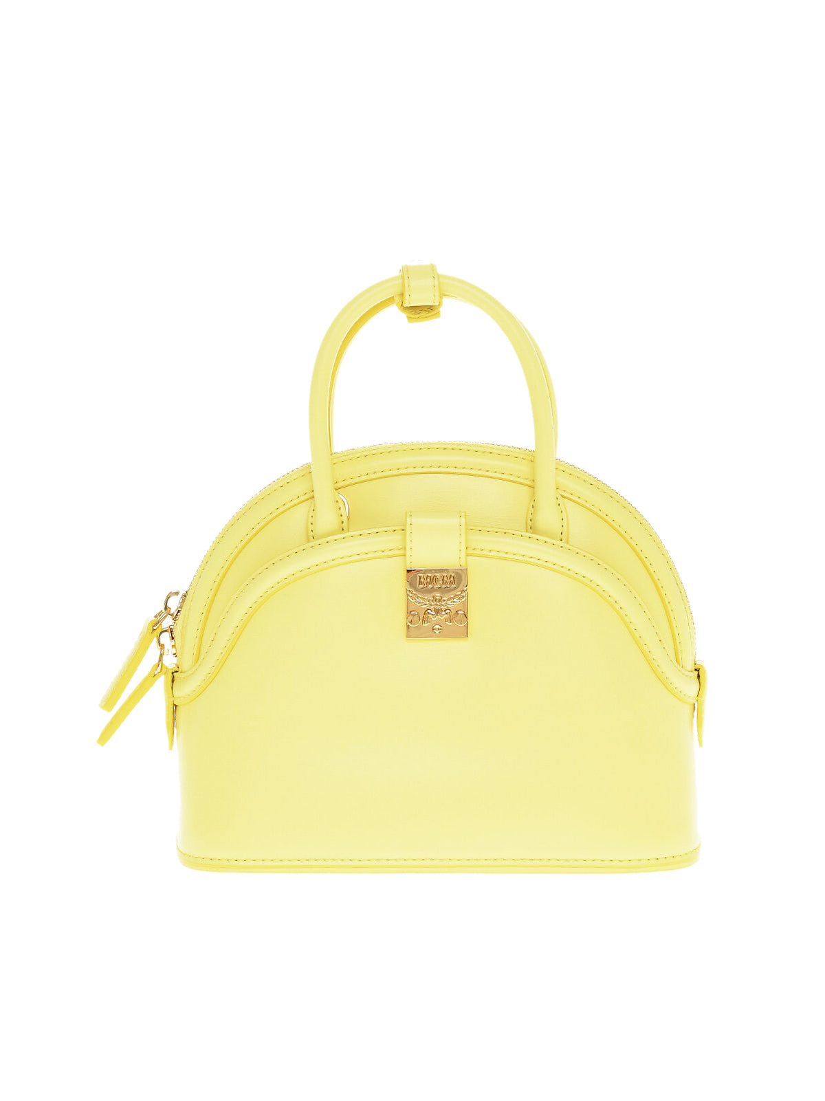 MCM Women's Mini Logo Plaque Tote Handbag - 21x16x10 cm