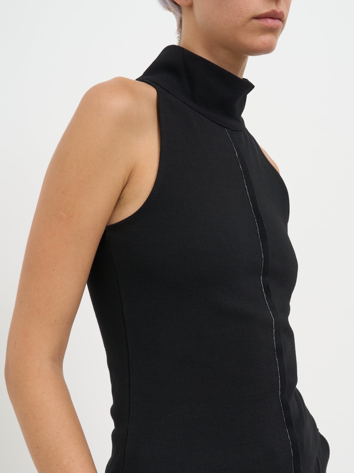 THOM KROM High Neck Sleeveless Slim Fit Tank Top (Size S)