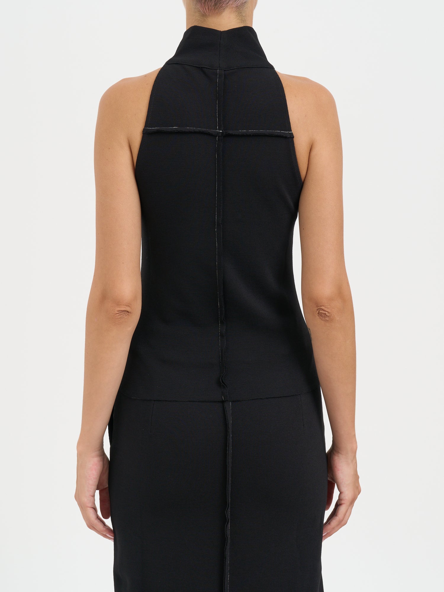 THOM KROM High Neck Sleeveless Slim Fit Tank Top (Size S)