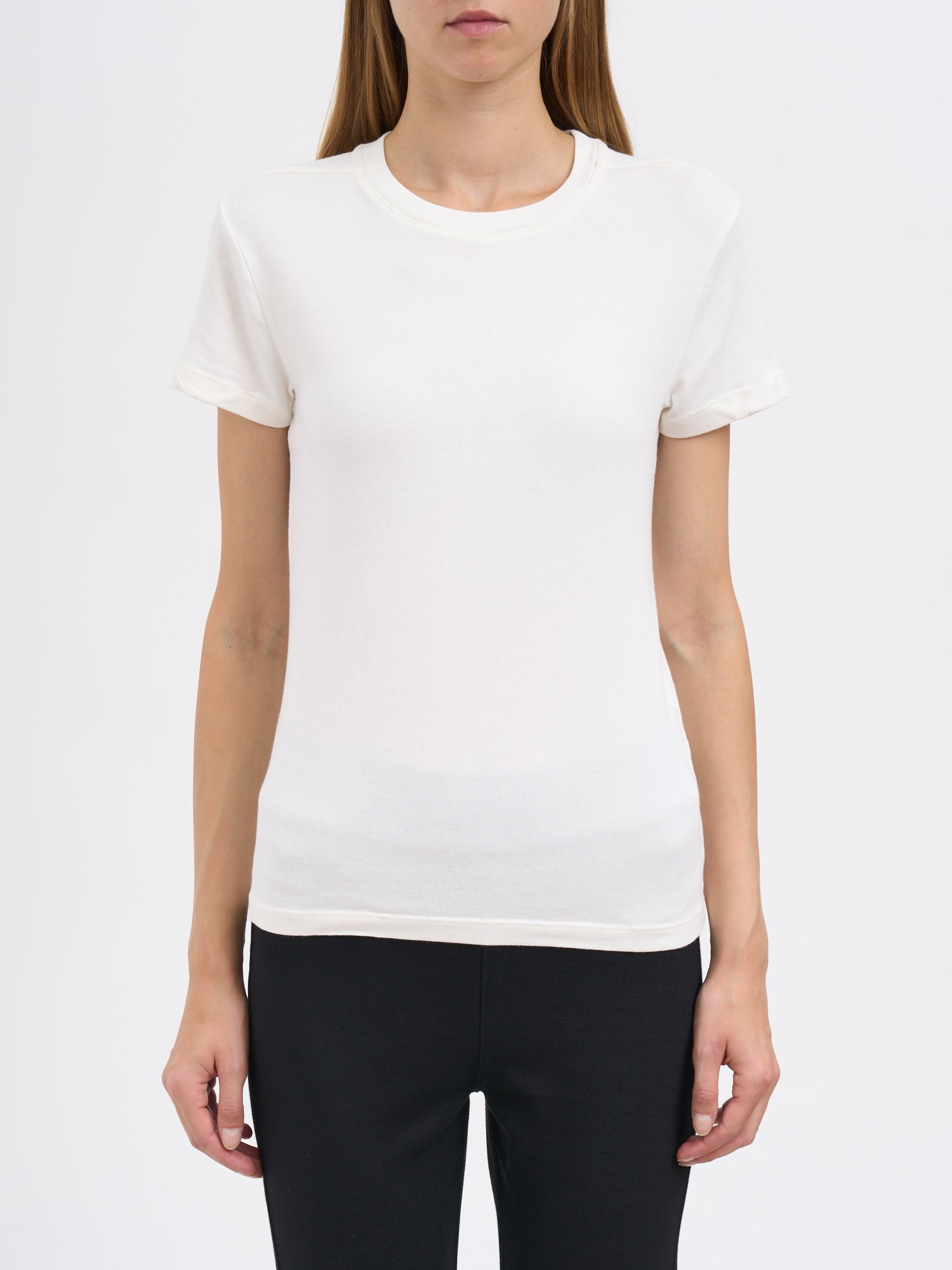 THOM KROM Women's Slim Fit Basic Cotton T-Shirt