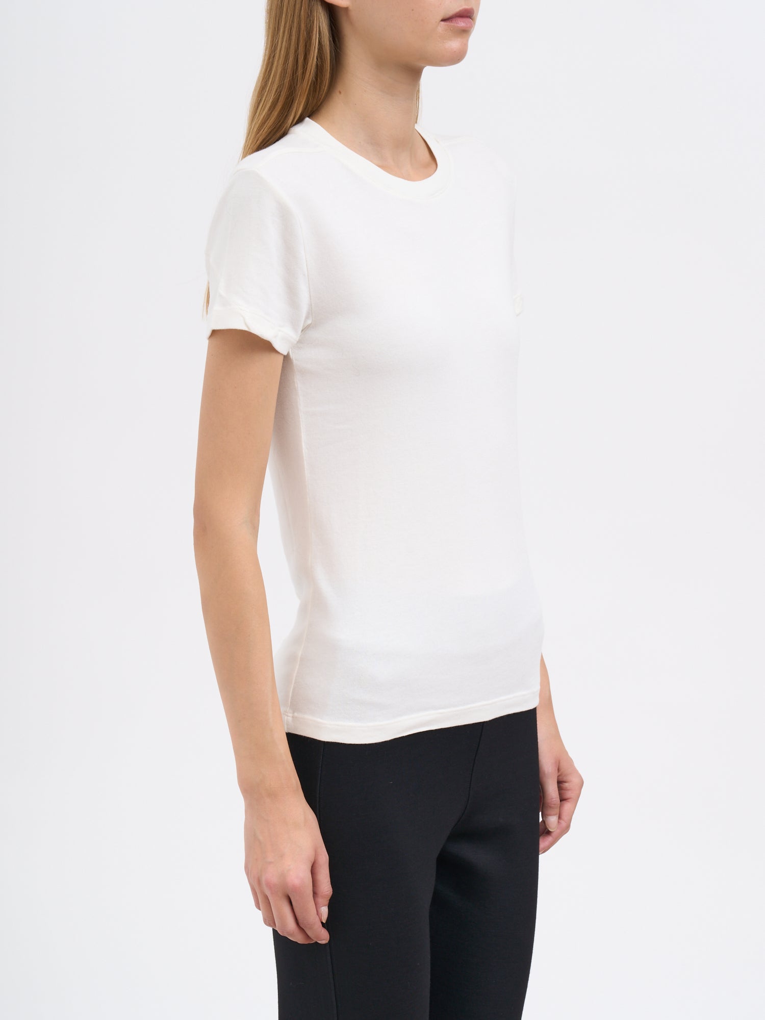 THOM KROM Women's Slim Fit Basic Cotton T-Shirt