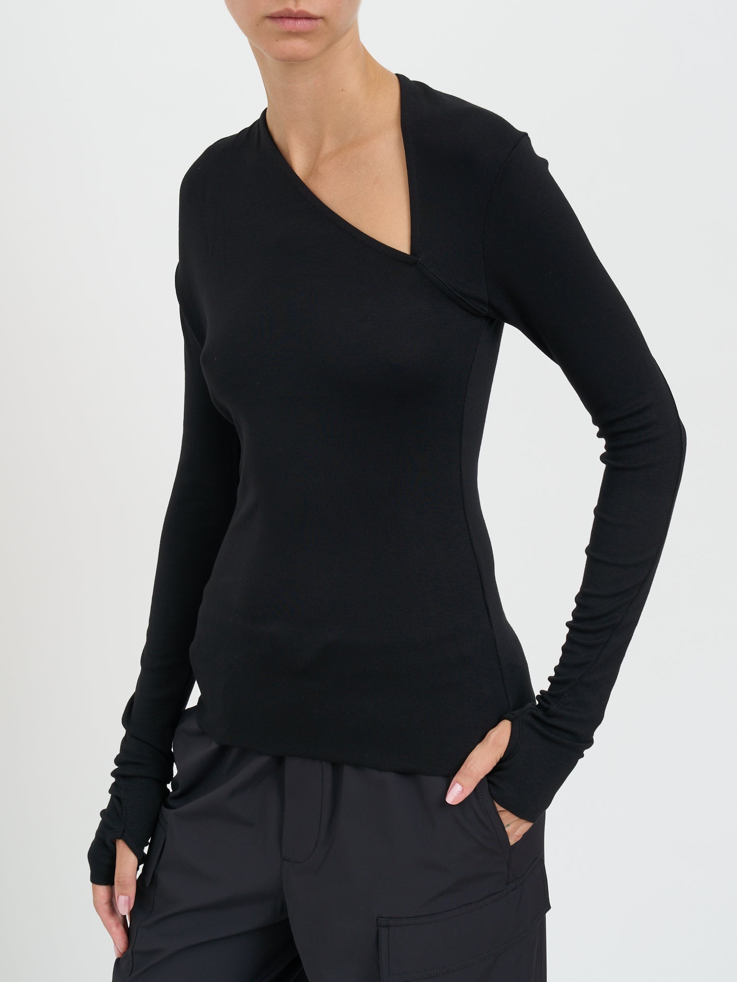 THOM KROM Slim Fit Long Sleeve Top in Size S