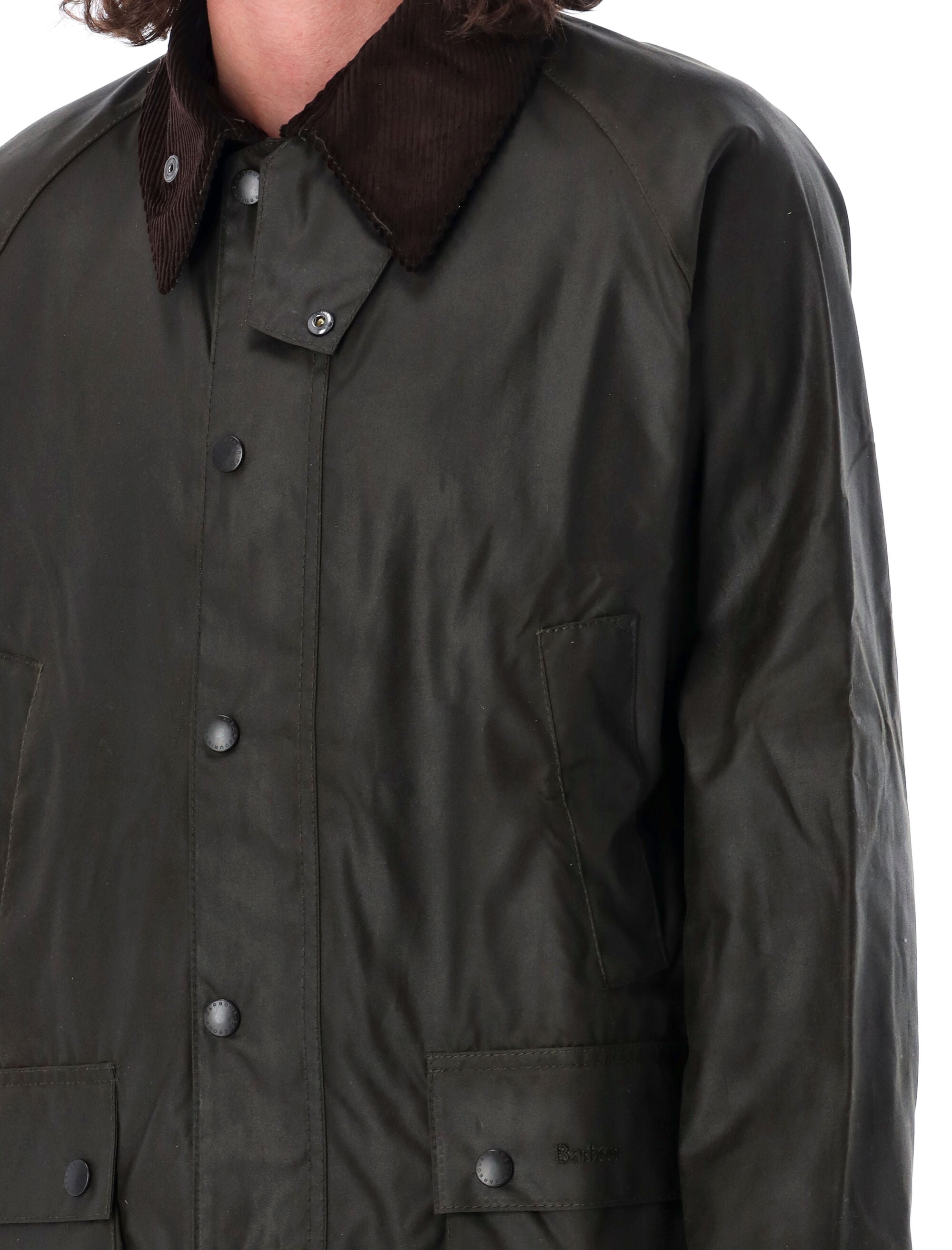 BARBOUR Men's Relaxed Fit Waxed Cotton Jacket - Size 42