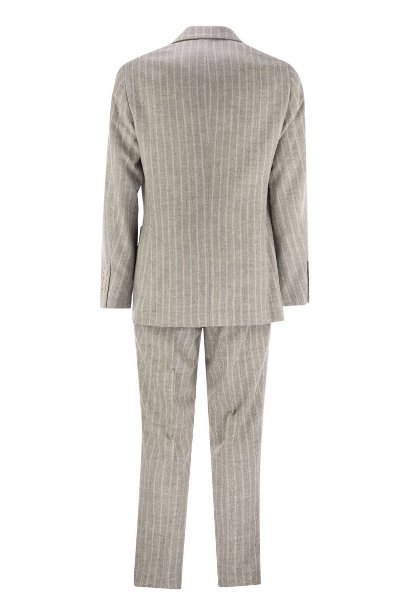 BRUNELLO CUCINELLI Pinstripe Suit of Alpaca and Comfort Wool