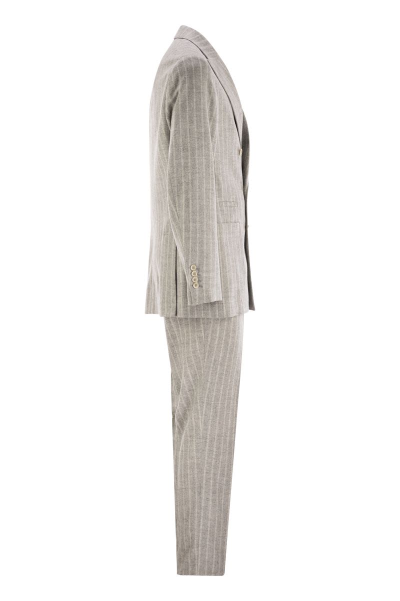 BRUNELLO CUCINELLI Pinstripe Suit of Alpaca and Comfort Wool