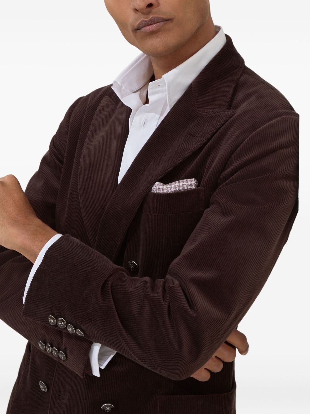 BRUNELLO CUCINELLI Double-Breasted Cotton Jacket for Men