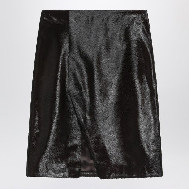 LOULOU STUDIO Myra Skirt in Pony-Effect Leather