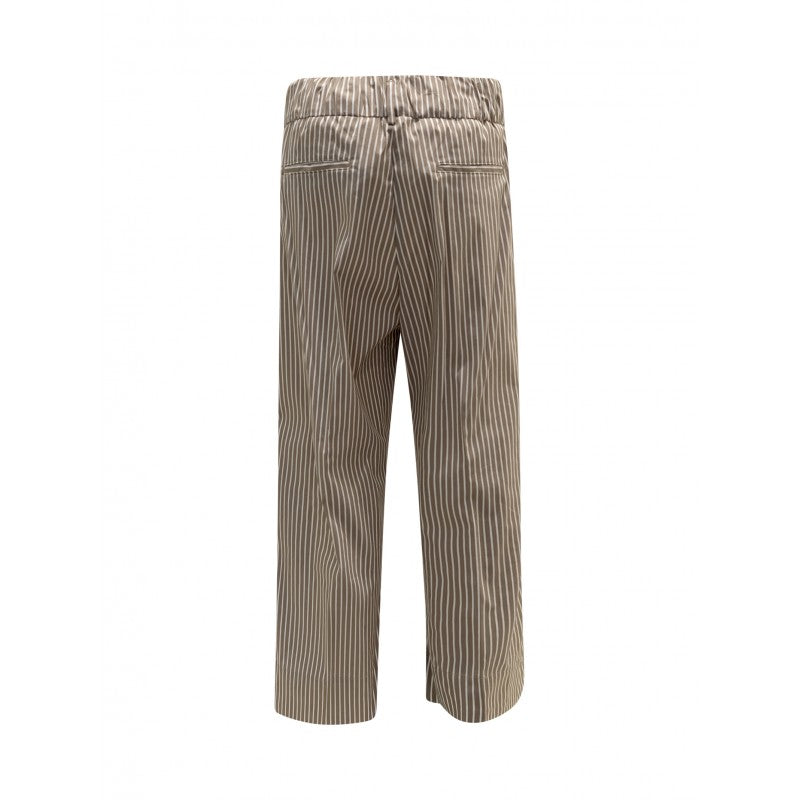 MYTHS Taupe Striped Cotton Pants - Women's Size 25D48