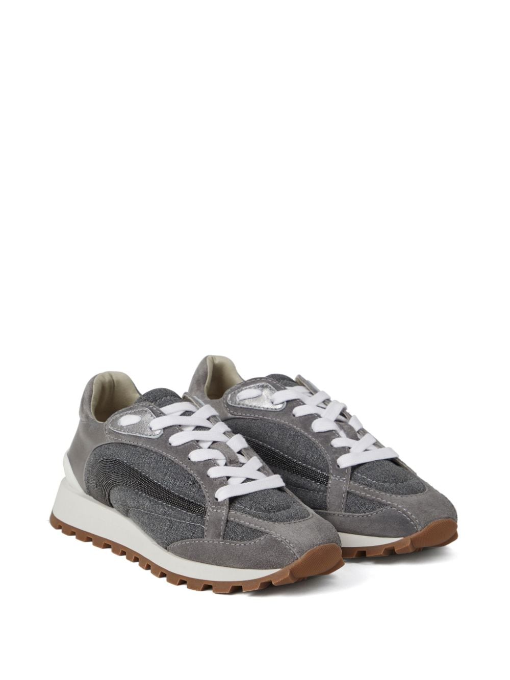 BRUNELLO CUCINELLI Ladies' Stylish Sneaker with Monili Chain Detailing - FW24 Edition
