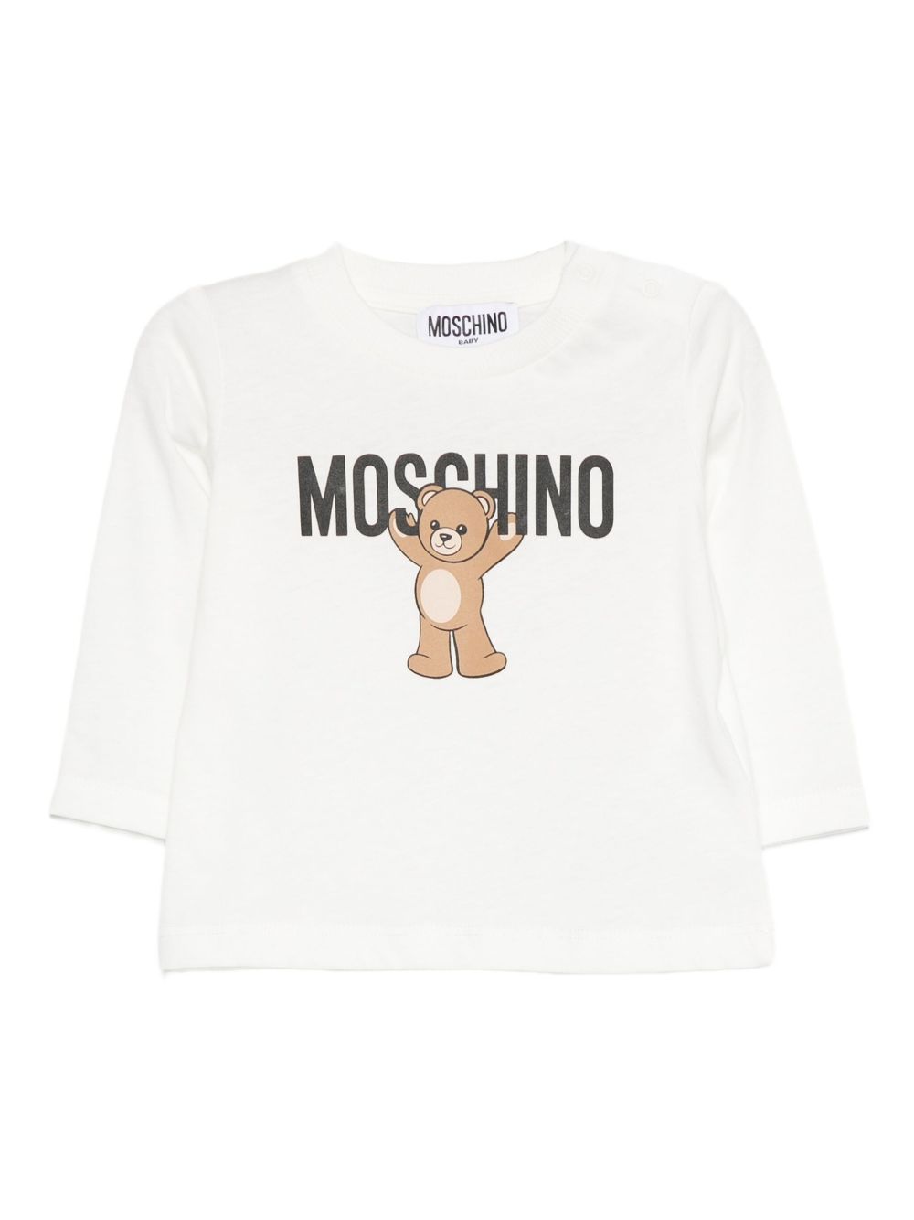 MOSCHINO KIDS Teddy Bear Long-Sleeved Crew Neck T-Shirt for Boys