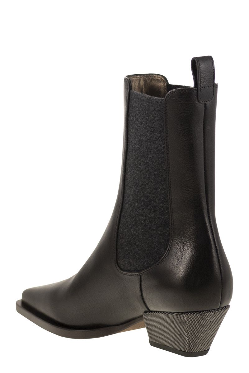 BRUNELLO CUCINELLI Elegant Leather Boots for Women