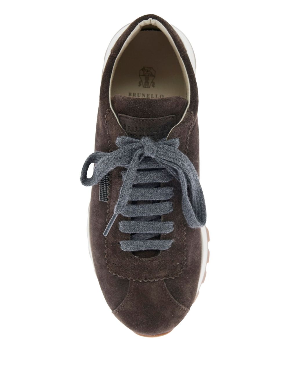 BRUNELLO CUCINELLI Suede Leather Women’s Sneakers with Padded Collar