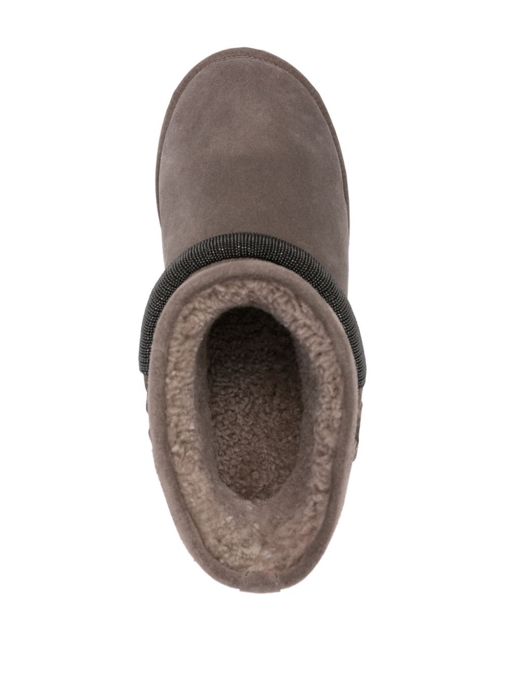 BRUNELLO CUCINELLI Suede Ankle Boots with Shearling Lining for Women