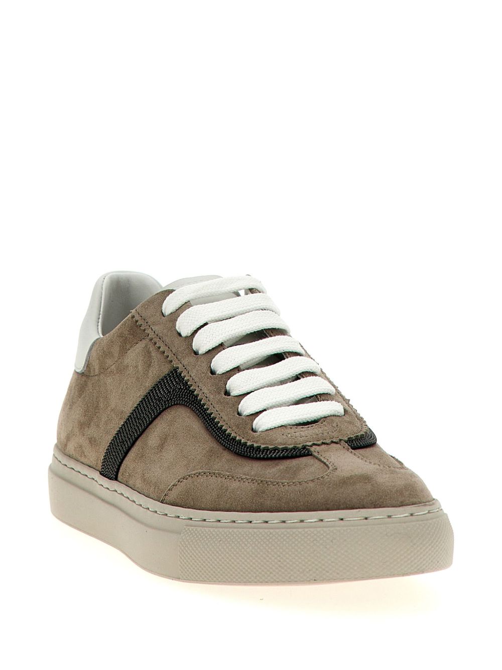 BRUNELLO CUCINELLI Women's Leather Sneakers with Lace-Up Fastening
