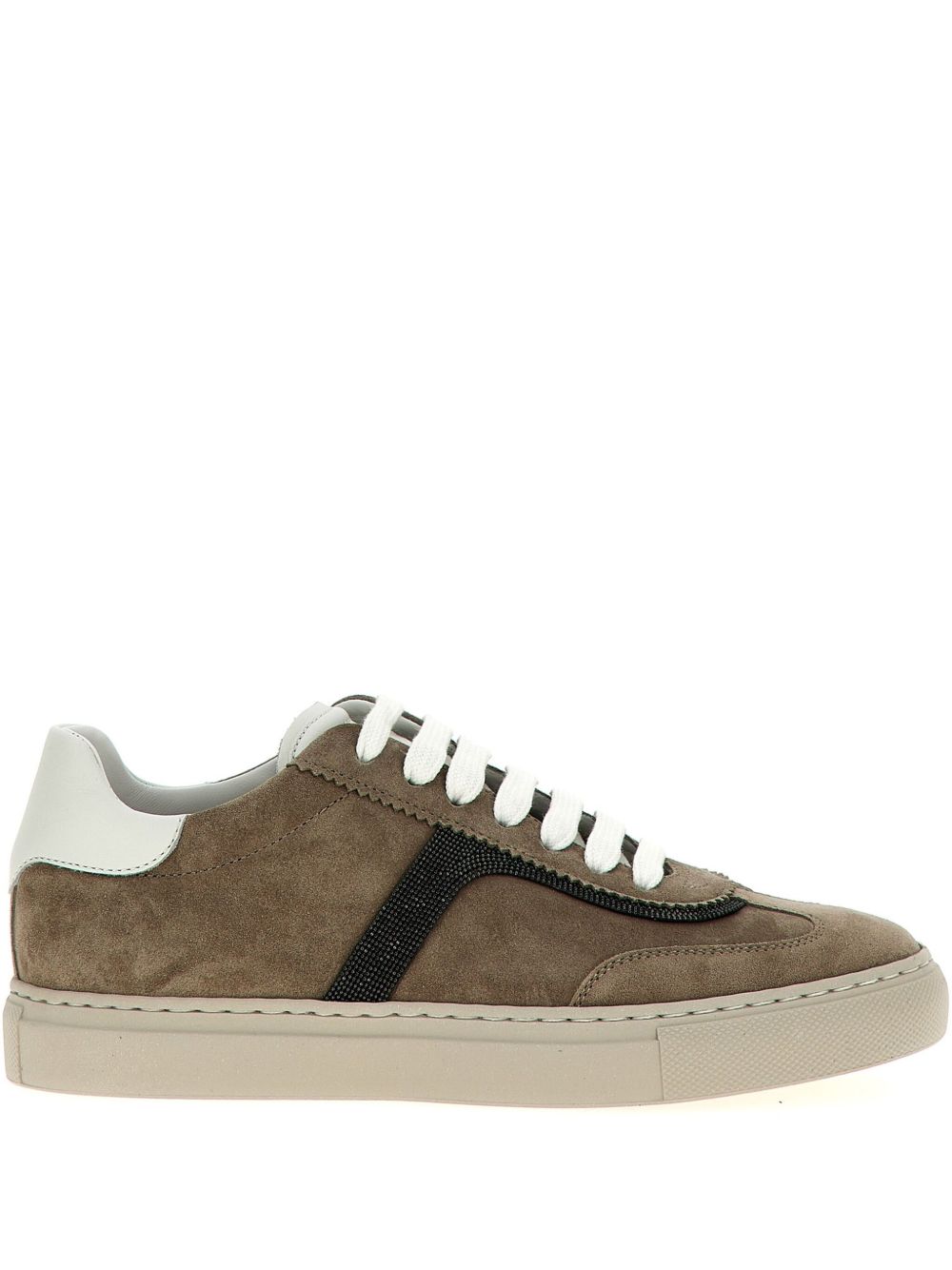 BRUNELLO CUCINELLI Suede Trainers with Precious Detailing