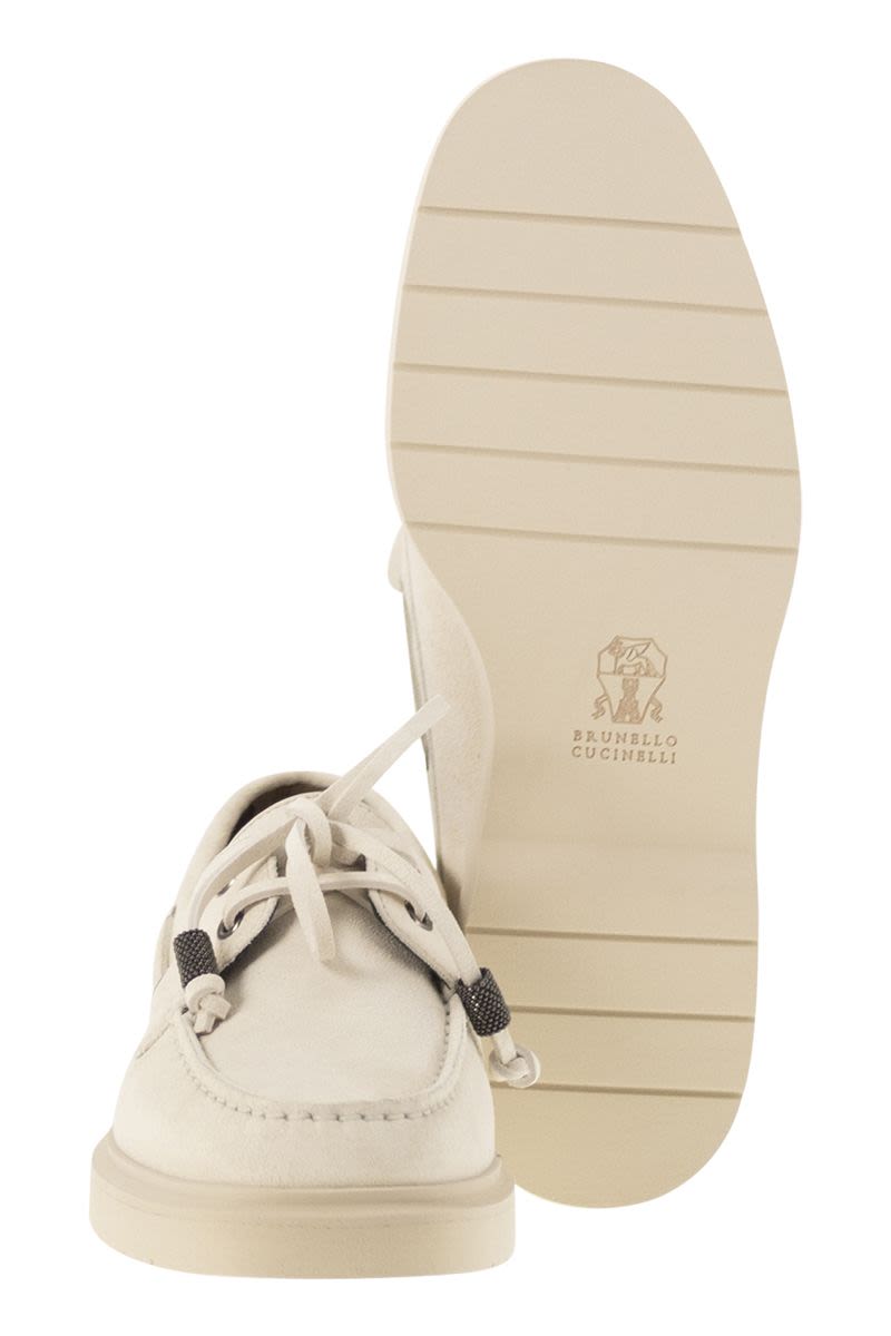 BRUNELLO CUCINELLI Velvet Penny Loafer with Shiny Accents