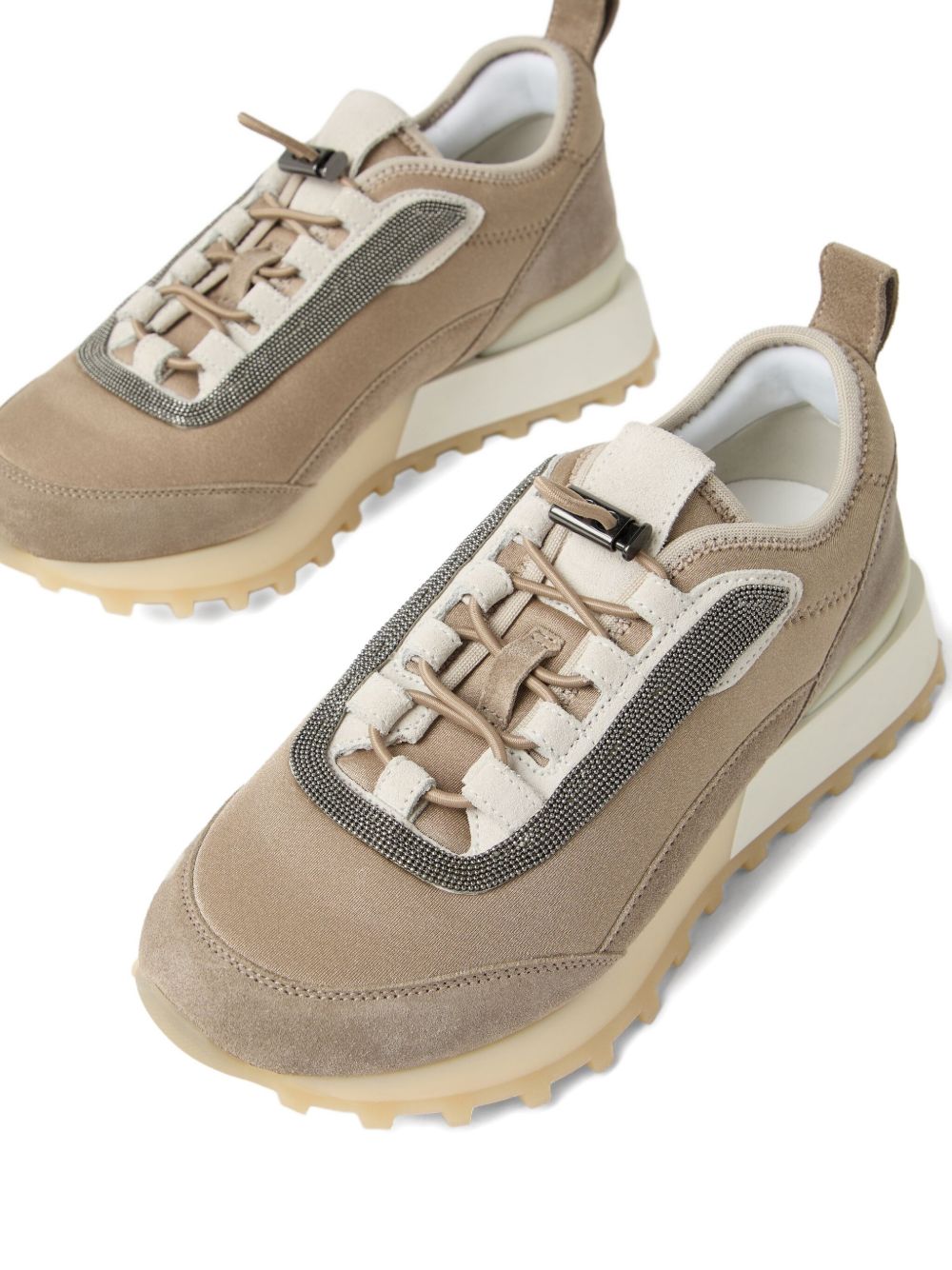 BRUNELLO CUCINELLI Leather Lace-Up Sneakers with Padded Ankle for Women