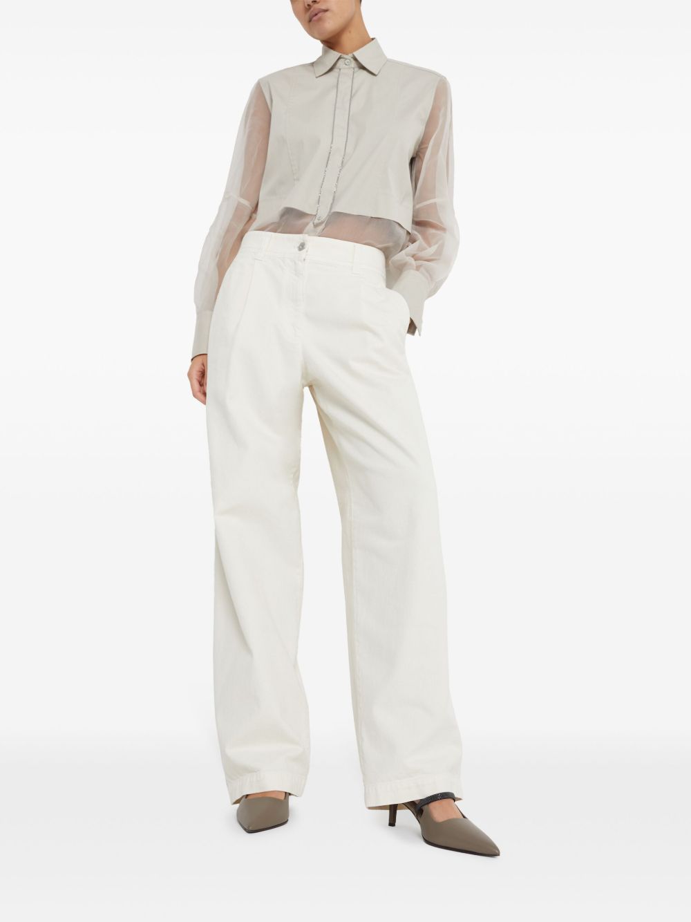 BRUNELLO CUCINELLI Leather Slingback Pumps