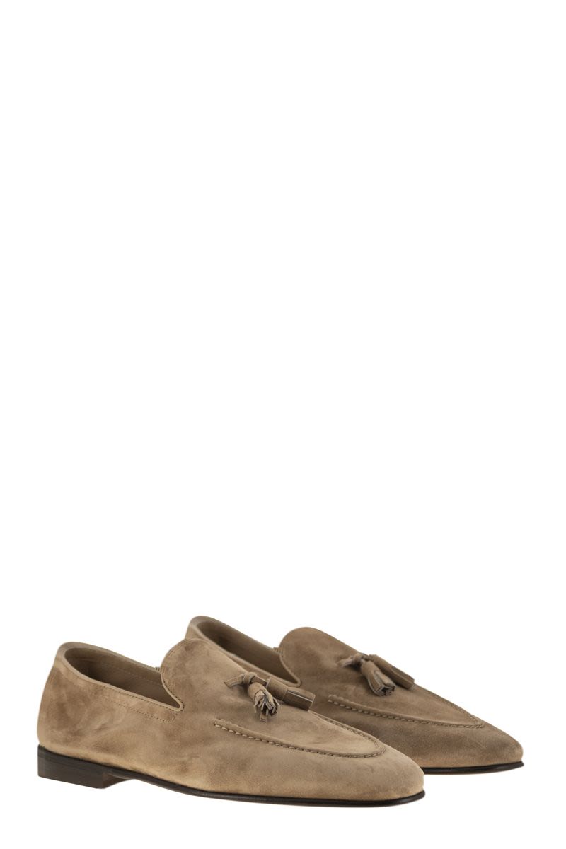BRUNELLO CUCINELLI Suede Tassel Moccasins for Men - Heel Height: 2.5 cm