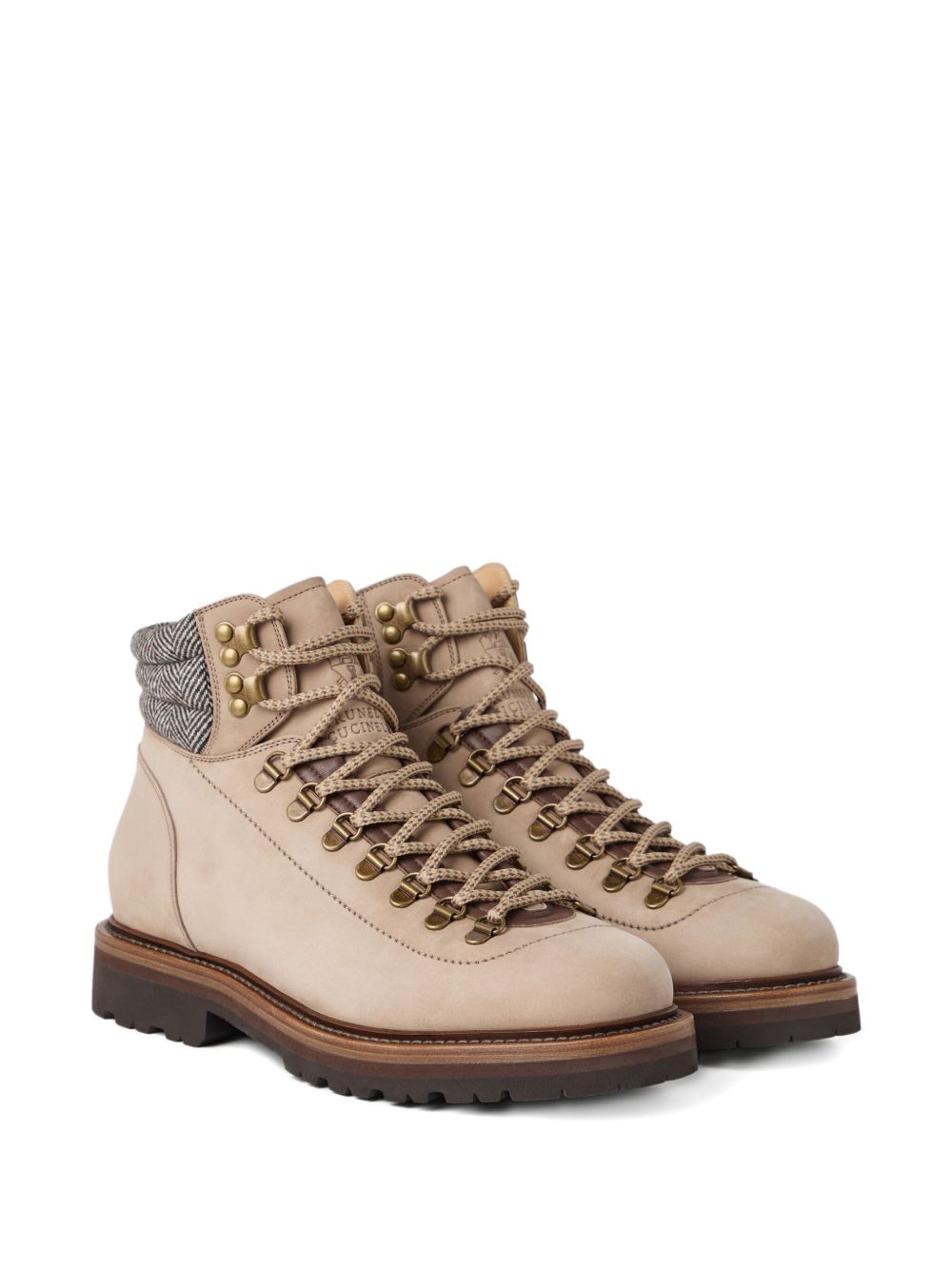 BRUNELLO CUCINELLI Leather Boots with Padded Ankle - Size 35