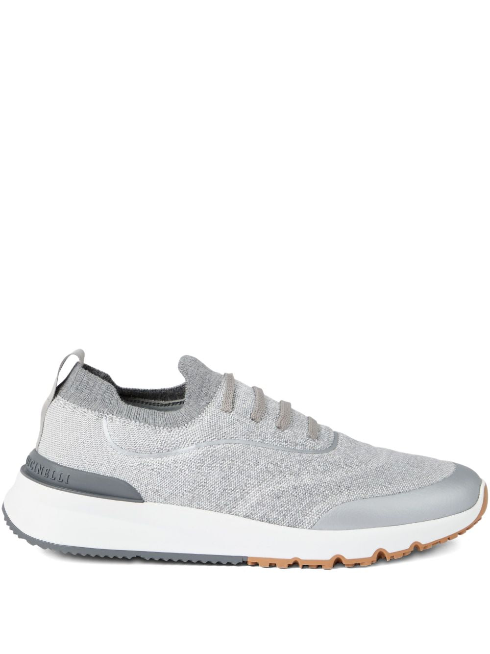 BRUNELLO CUCINELLI Techno Cotton Knit Runners with Heat Tape for Men