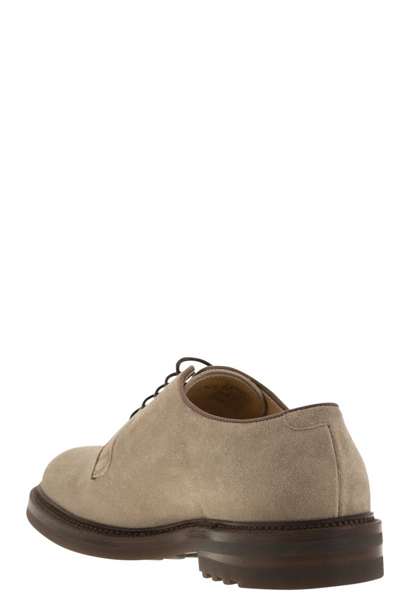 BRUNELLO CUCINELLI Suede Derby Dress Shoes - Timeless Elegance