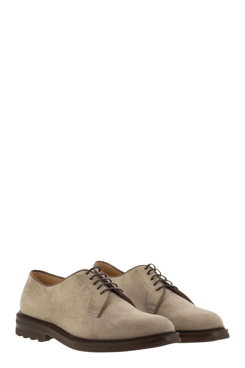 BRUNELLO CUCINELLI Suede Derby Dress Shoes - Timeless Elegance