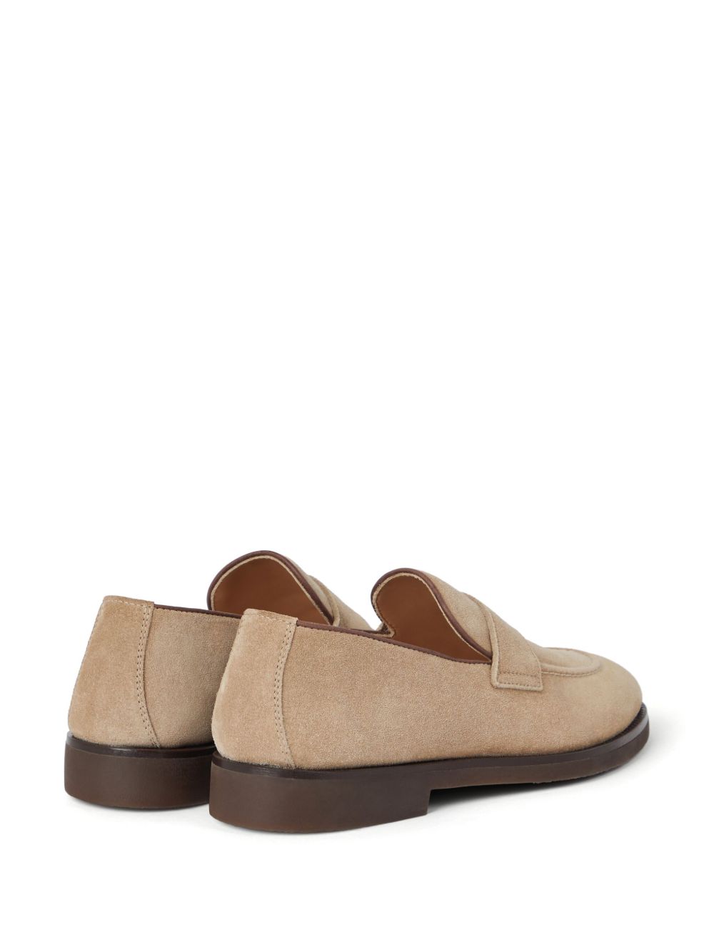 BRUNELLO CUCINELLI Suede Loafers for Men - Penny Slot Design