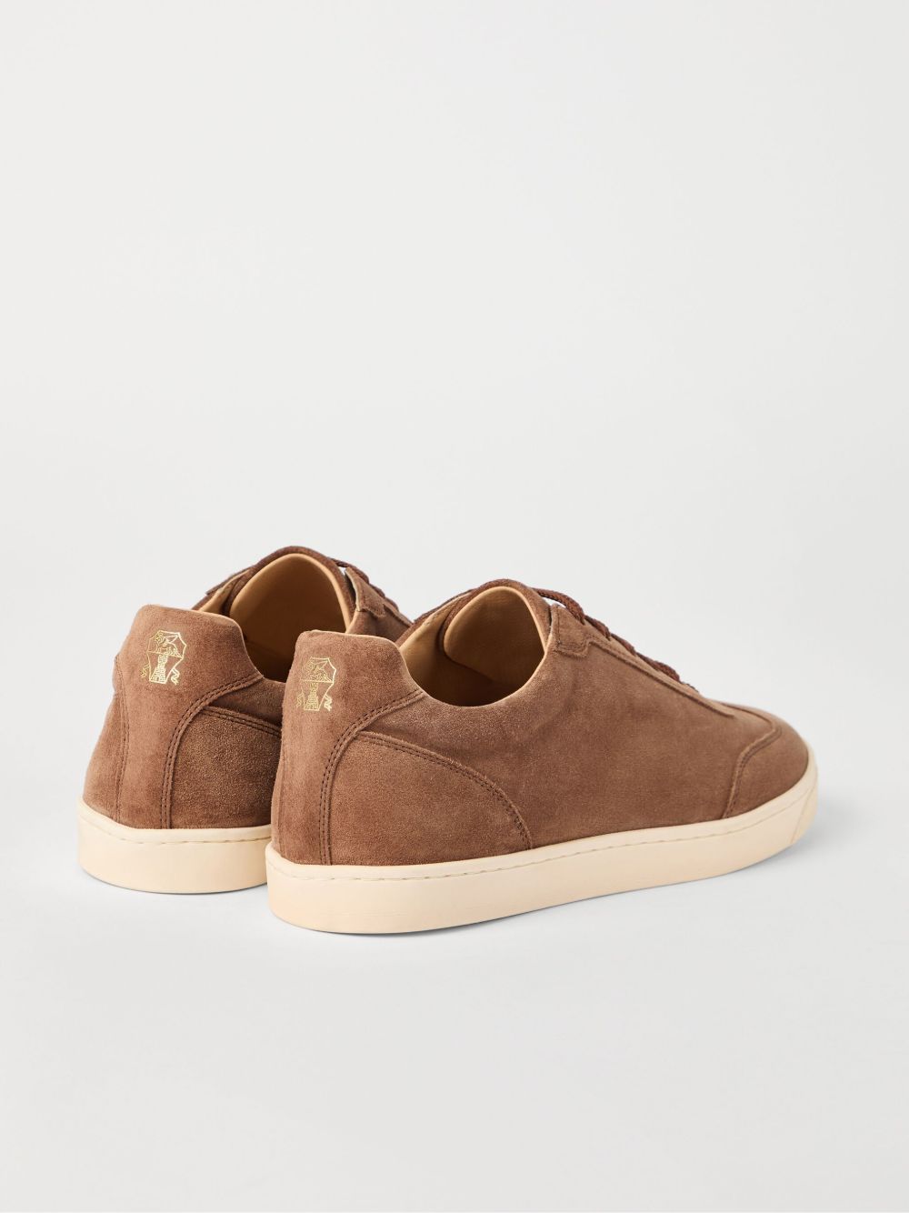 BRUNELLO CUCINELLI Suede Almond Toe Lace-Up Sneakers for Men