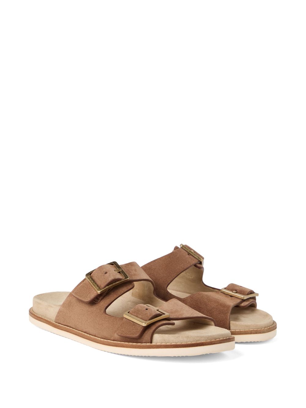 BRUNELLO CUCINELLI Urban Slide Sandals in Washed Suede