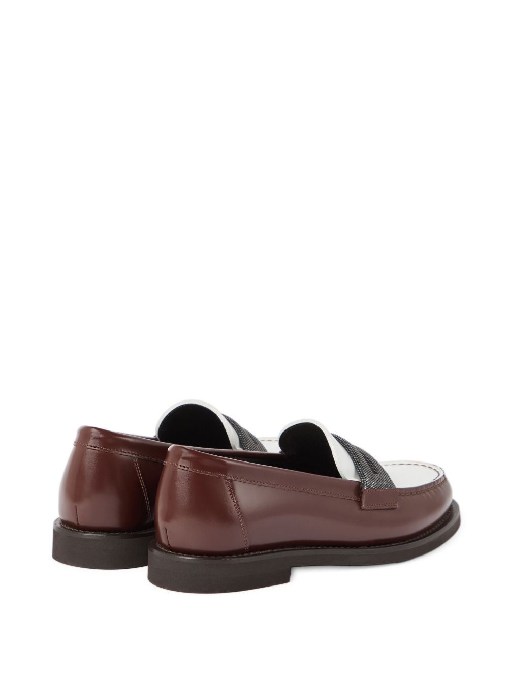 BRUNELLO CUCINELLI Leather Loafer with Penny Slot for Women