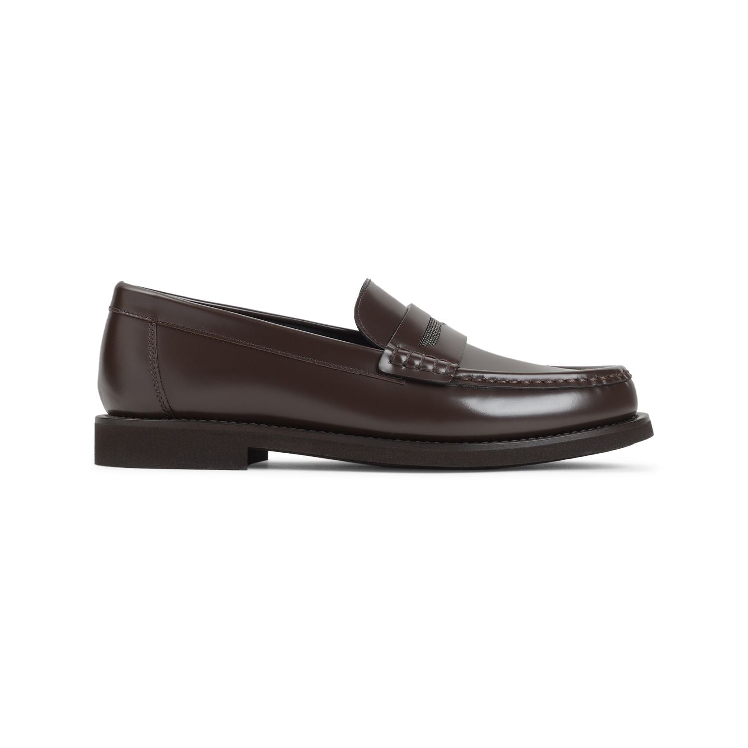 BRUNELLO CUCINELLI Classic Leather Moccasin Loafers for Women