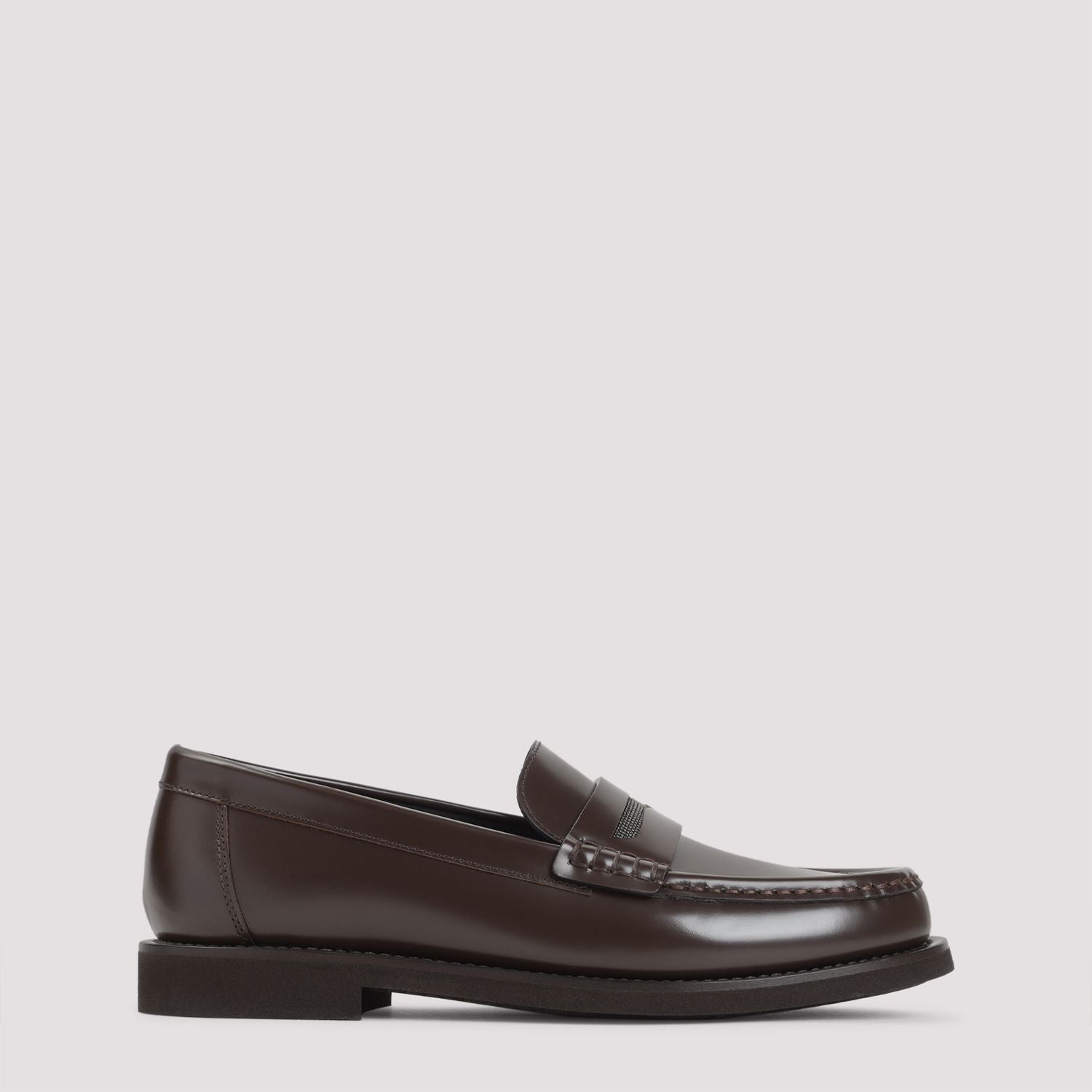 BRUNELLO CUCINELLI Classic Leather Moccasin Loafers for Women